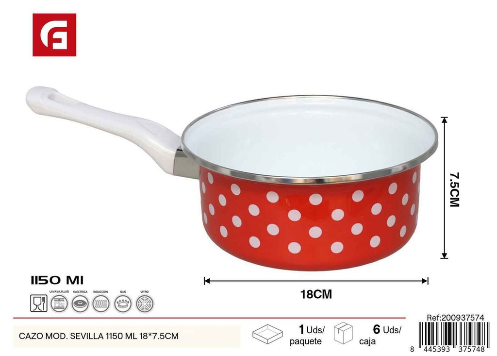 Cazo de 1150 ml 18x7.5 cm - Utensilios de cocina