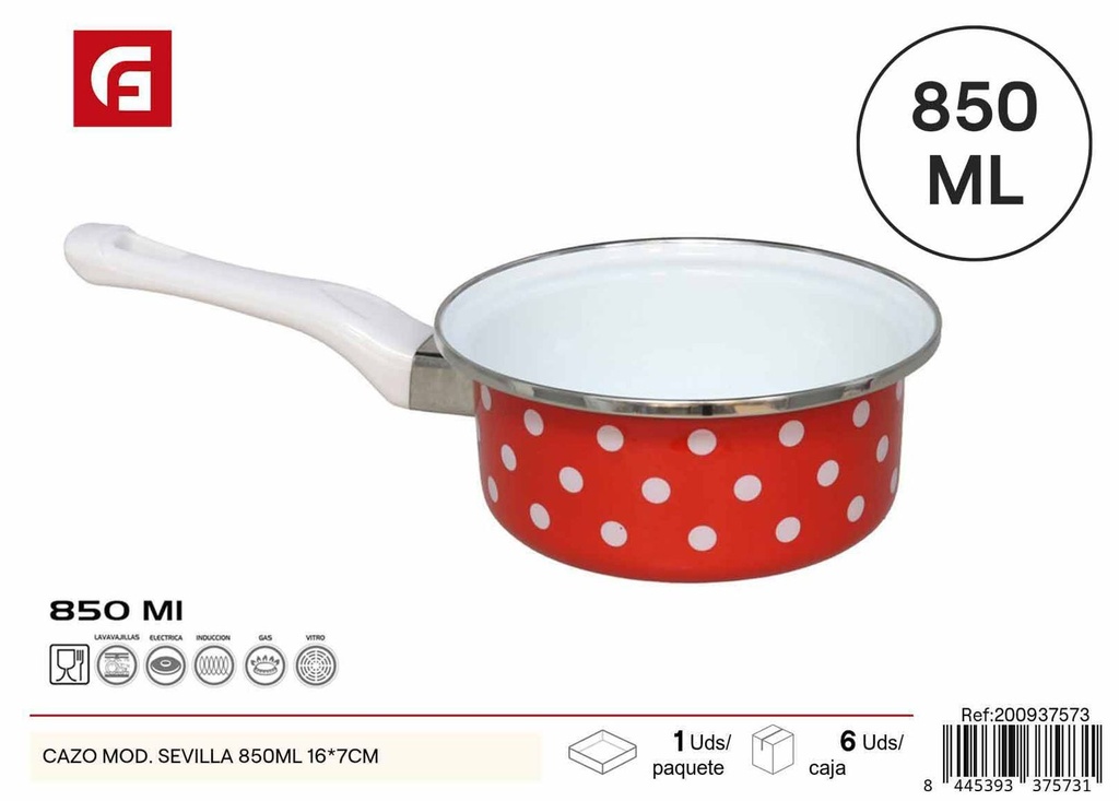 Cazo Sevilla 850ml 16x7cm - Utensilios de cocina