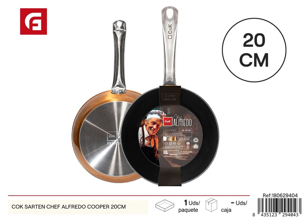 Sartén Chef Alfredo Copper 20 cm - Utensilios de cocina de alta gama