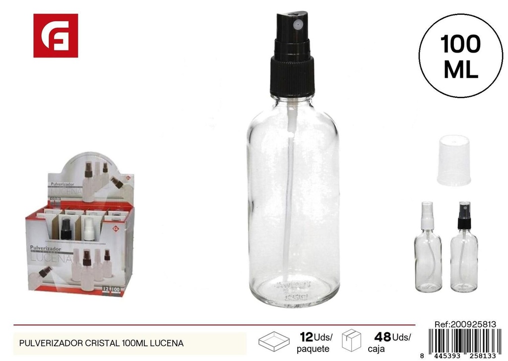 Pulverizador cristal 100ml Lucena - Utensilios de cocina