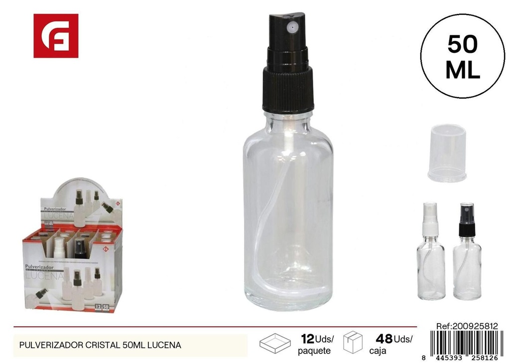 Pulverizador cristal Lucena 50ml - Utensilios de vidrio