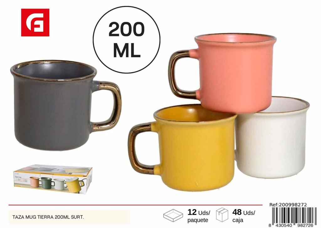 Taza de cerámica modelo Tierra 200ml - Artículos de cerámica