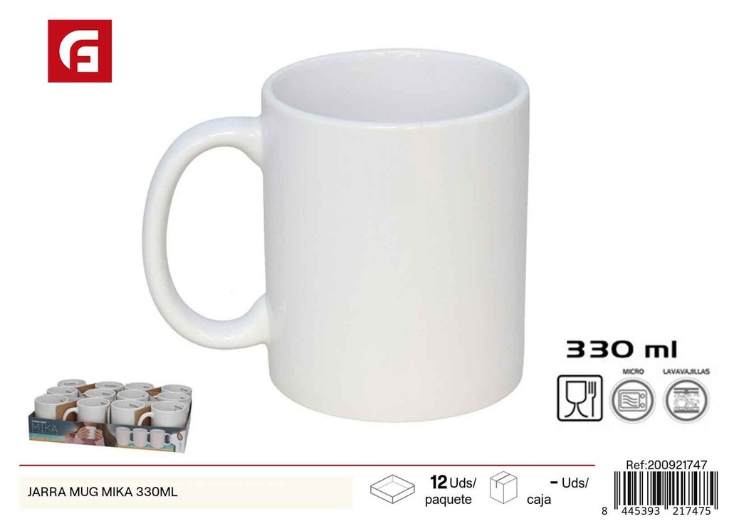 Jarra mug Mika 330ml - Artículos de cerámica