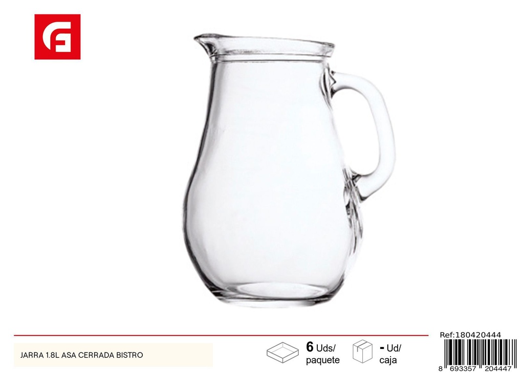 Jarra de vidrio de 1.8L - Cerámica