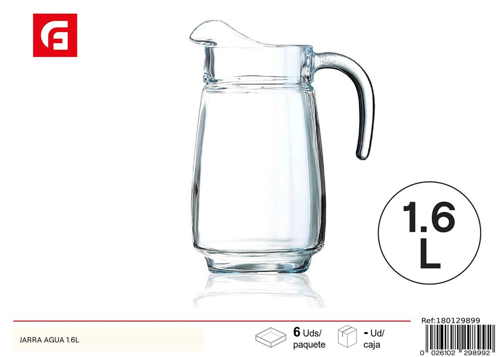 Jarra de cristal 1.6L - Utensilios de cocina