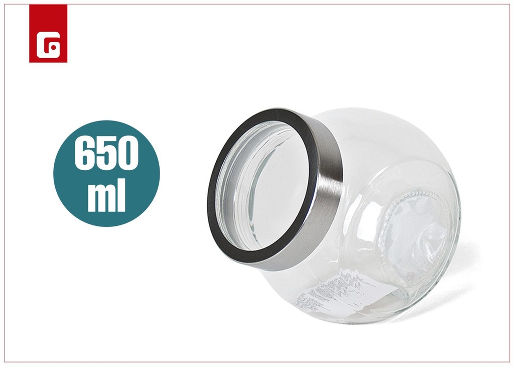 Bote transparente Cris 650 ml - Almacenamiento y cocina