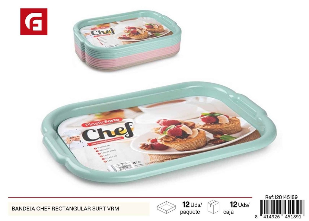 Bandeja chef rectangular surt VRM - Utensilios de cocina