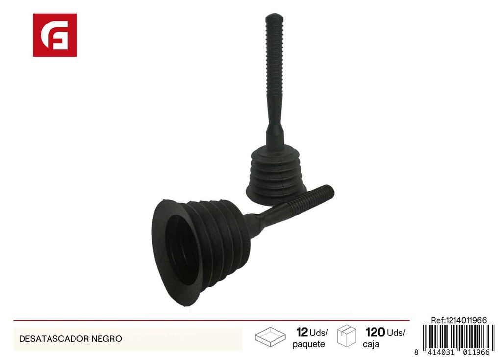 Desatascador negro para inodoro - Suministros de limpieza