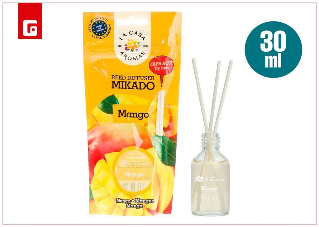 Ambientador líquido Mikado aroma mango 30ml - Fragancias exóticas para el hogar