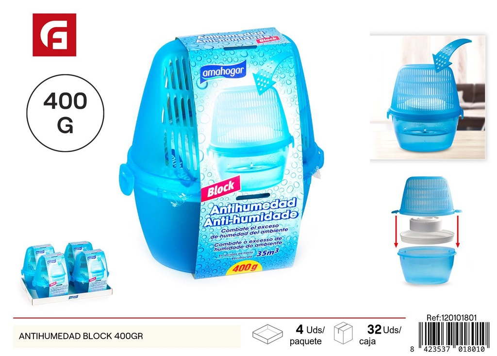 Antihumedad block 400g - Ambientadores y productos antiolores