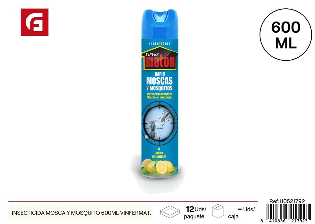 Insecticida mosca y mosquito 600ml Vinfermaton - Prevención de insectos