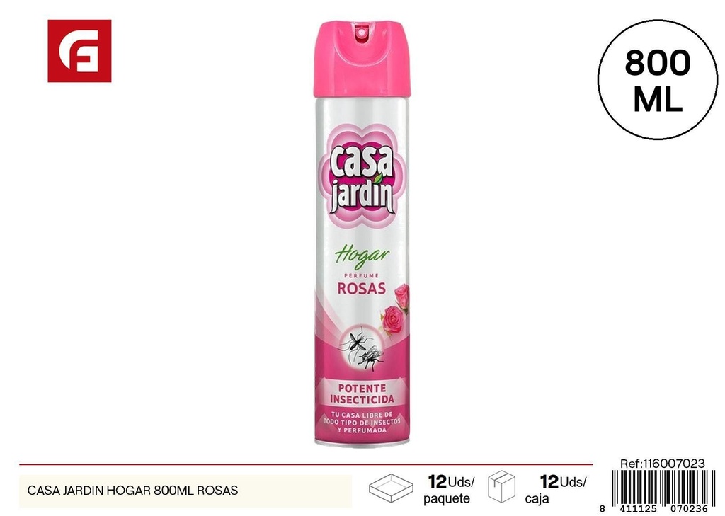 Insecticida para el hogar Casa Jardín 800ml rosas - Productos de limpieza y droguería