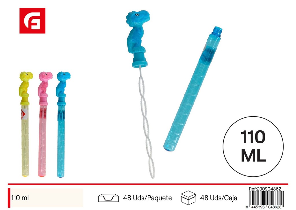 Espada de pompas Rex 38 cm 110 ml 3 STD - Juguetes para fiestas infantiles