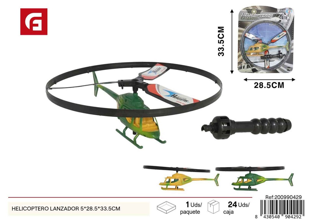  Juguete helicóptero lanzador 5x28.5x33.5cm - Juguetes y diversión para niños