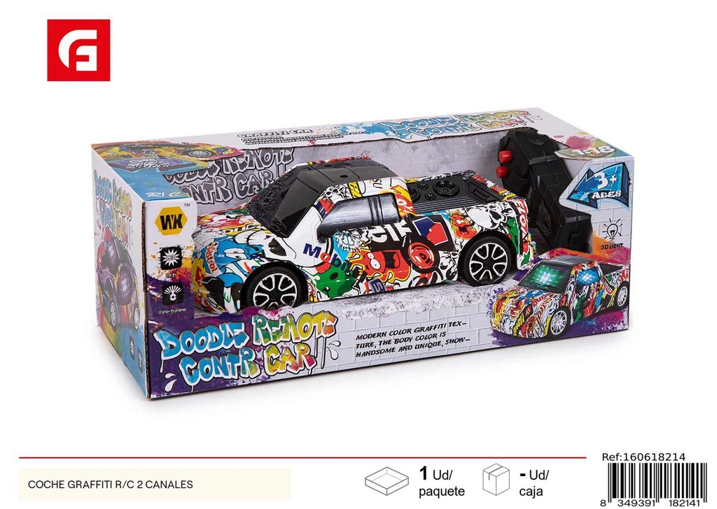 Coche de control remoto graffiti R/C de 2 canales - Juguetes de coches