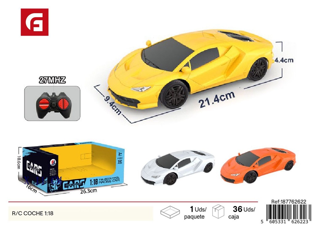 Coche rc 1:18 - Juguetes y coches de control remoto