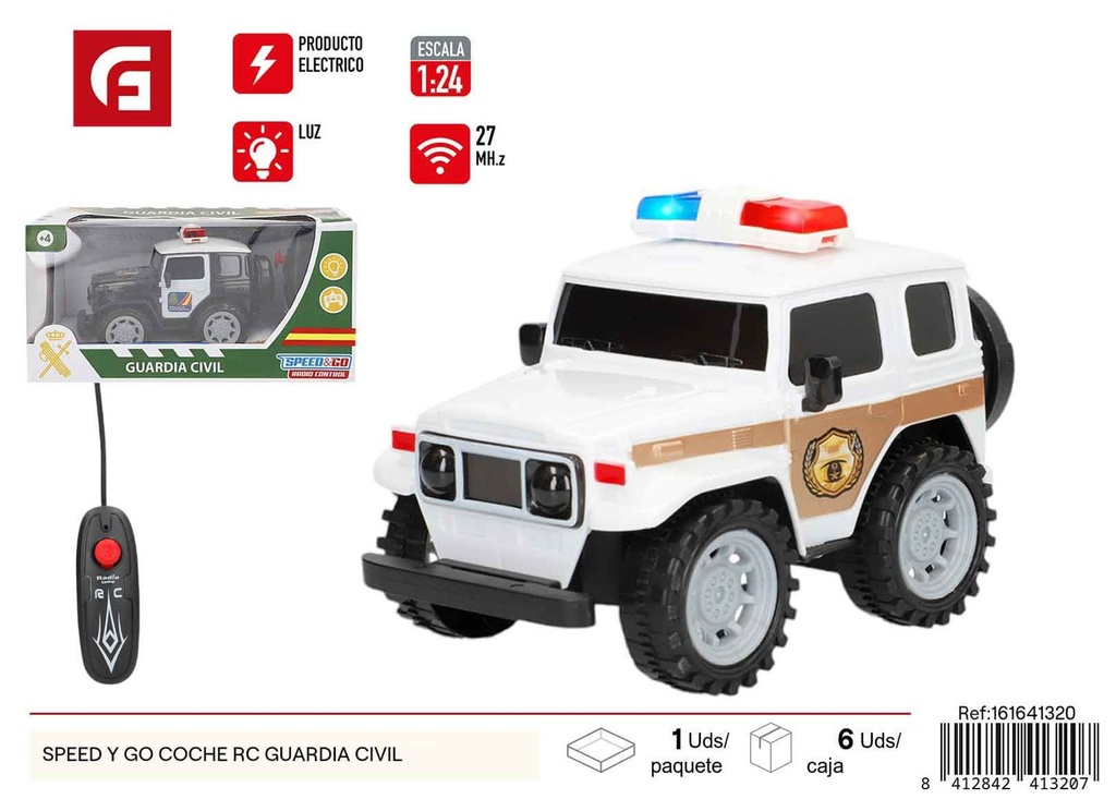 Coche RC Guardia Civil Speed y Go - Juguetes para niños