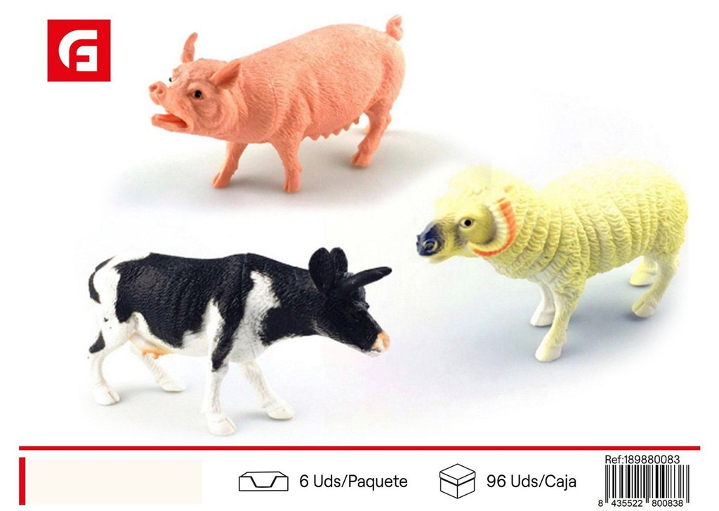 Set de animales de la granja (3 piezas) - Juguetes de animales 