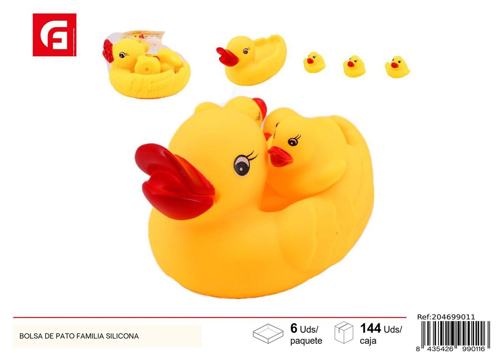  Bolsa de pato familia silicona - Juguetes de animales