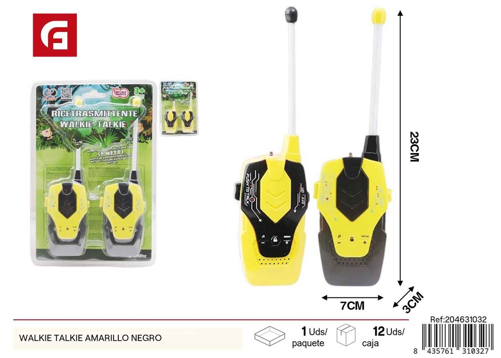 WALKIE TALKIE AMARILLO NEGRO - Juguetes y juegos