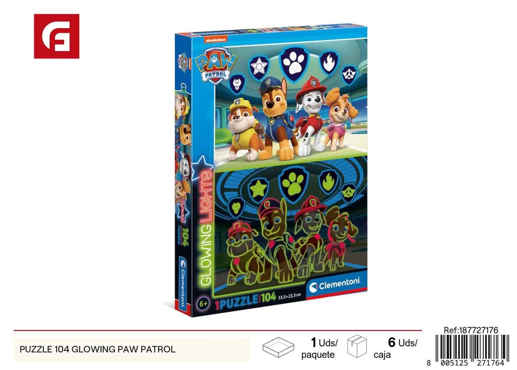 Puzzle Paw Patrol 104 piezas - Juguete educativo y de entretenimiento