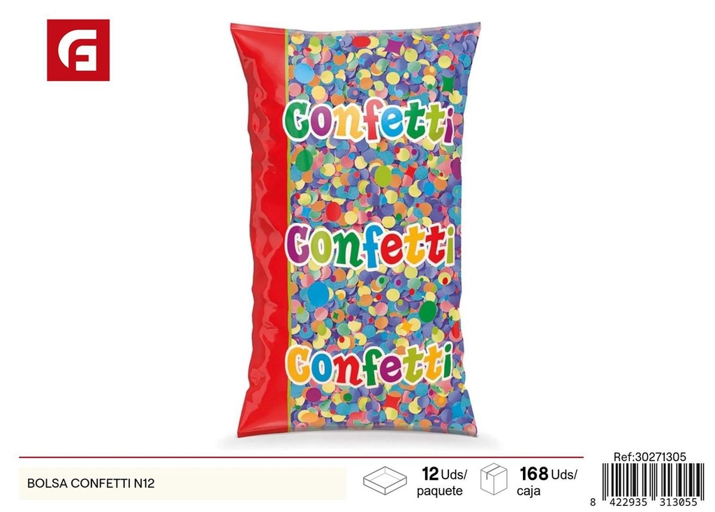 Bolsa de confeti N12 - Suministros para fiestas