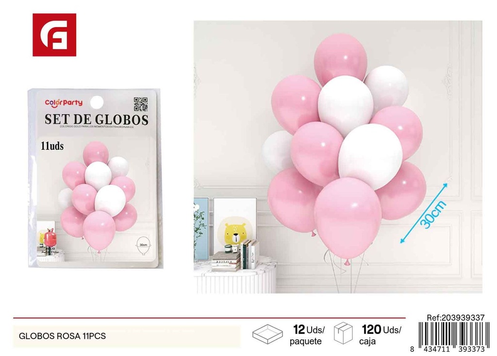 Globos rosa 11 piezas - Artículos de fiesta