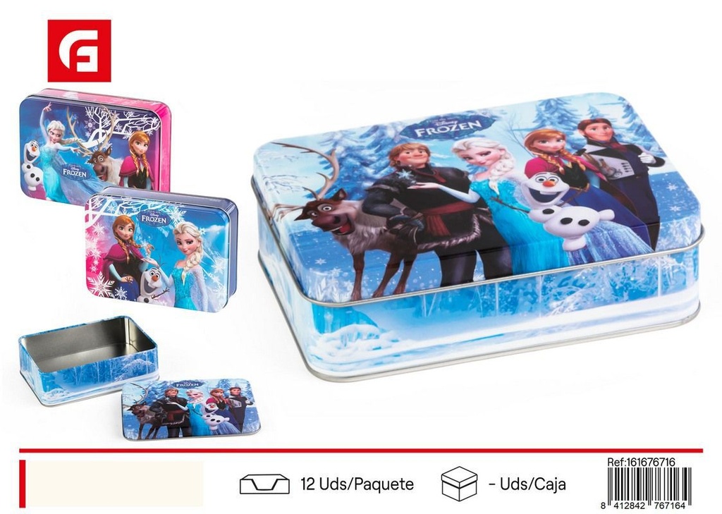 Caja metálica rectangular Frozen - Almacenamiento temático