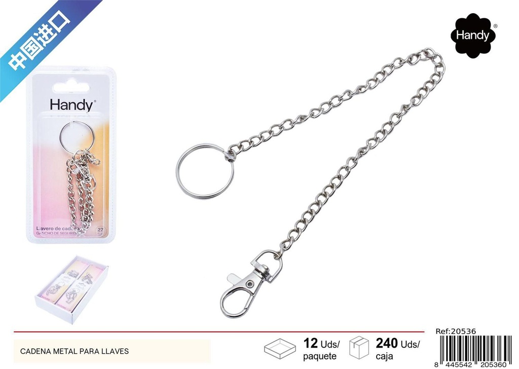 Cadena metálica para llaves - Regalos
