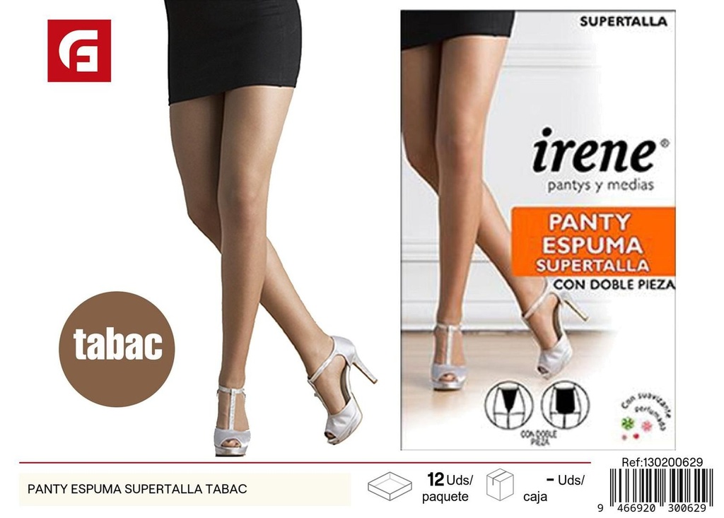 Panty espuma supertalla tabac - Medias y calcetines