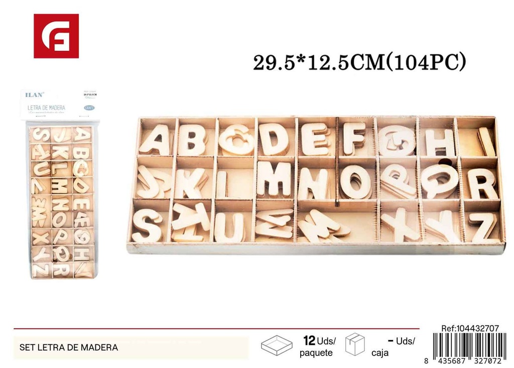  Set letra de madera - Letras decorativas para manualidades