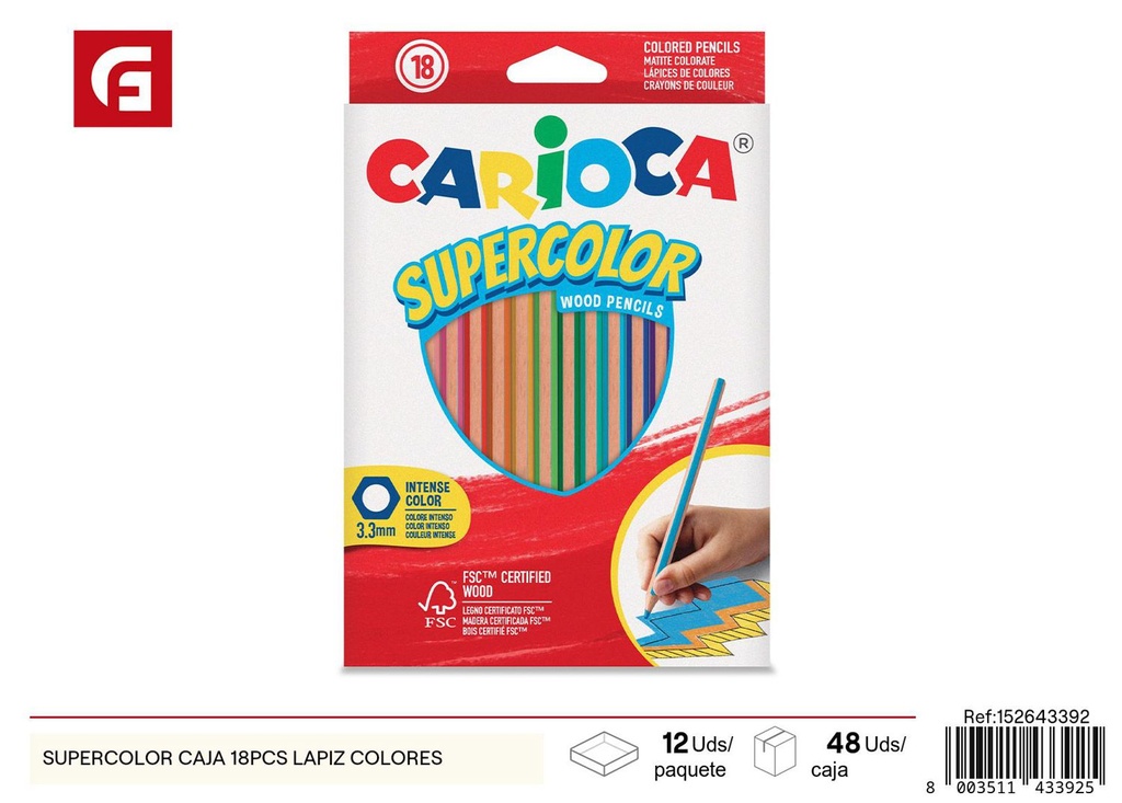 Lápices de colores Supercolor 18PCS - Papelería