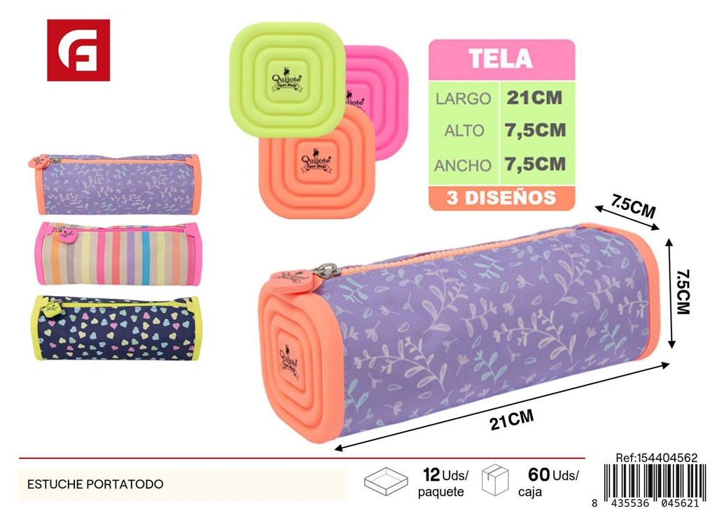 Estuche pencil case con cremallera - Material escolar y organizadores de escritura