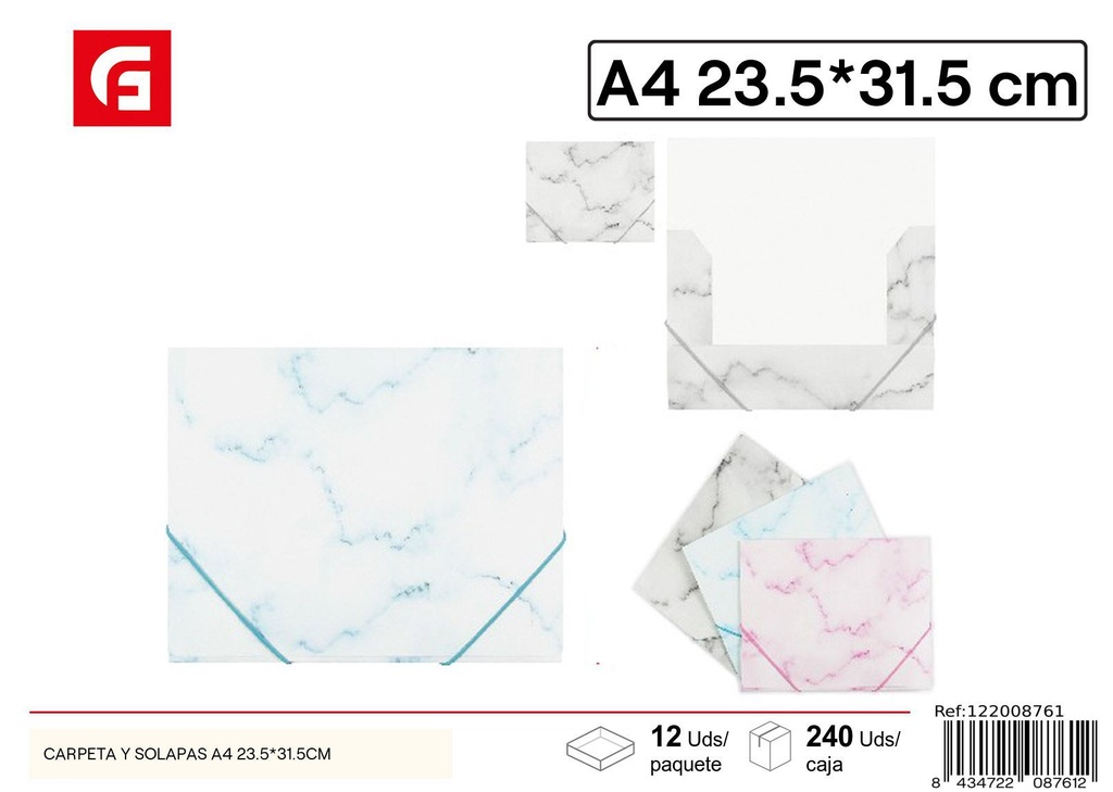 Carpeta con solapas A4 23.5 x 31.5 cm - Material de oficina