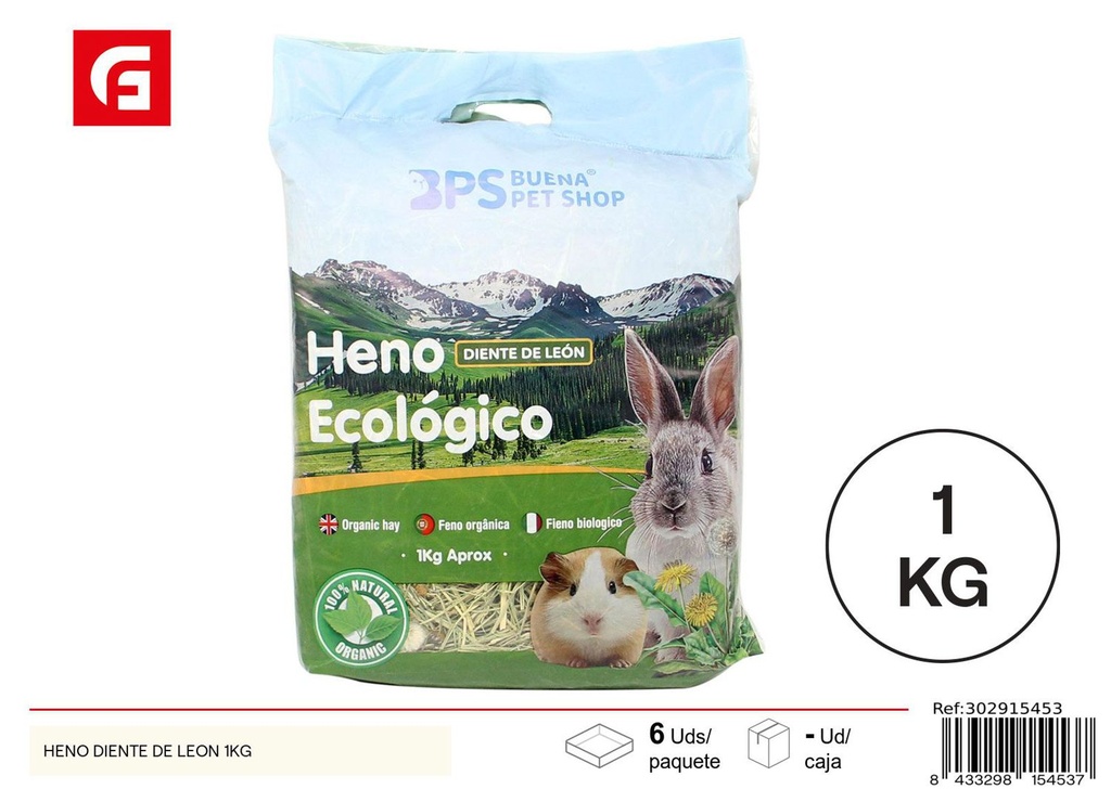 Heno diente de león 1kg - Alimentación para mascotas