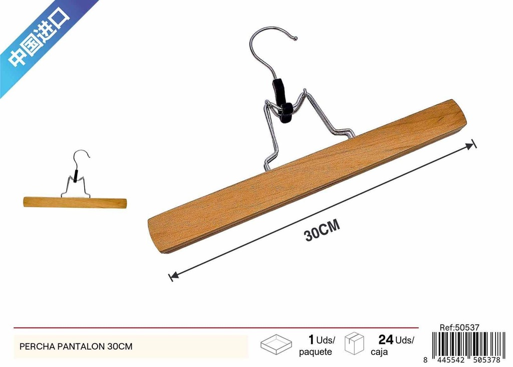 Percha para pantalones de 30 cm - Suministros de organización para el hogar