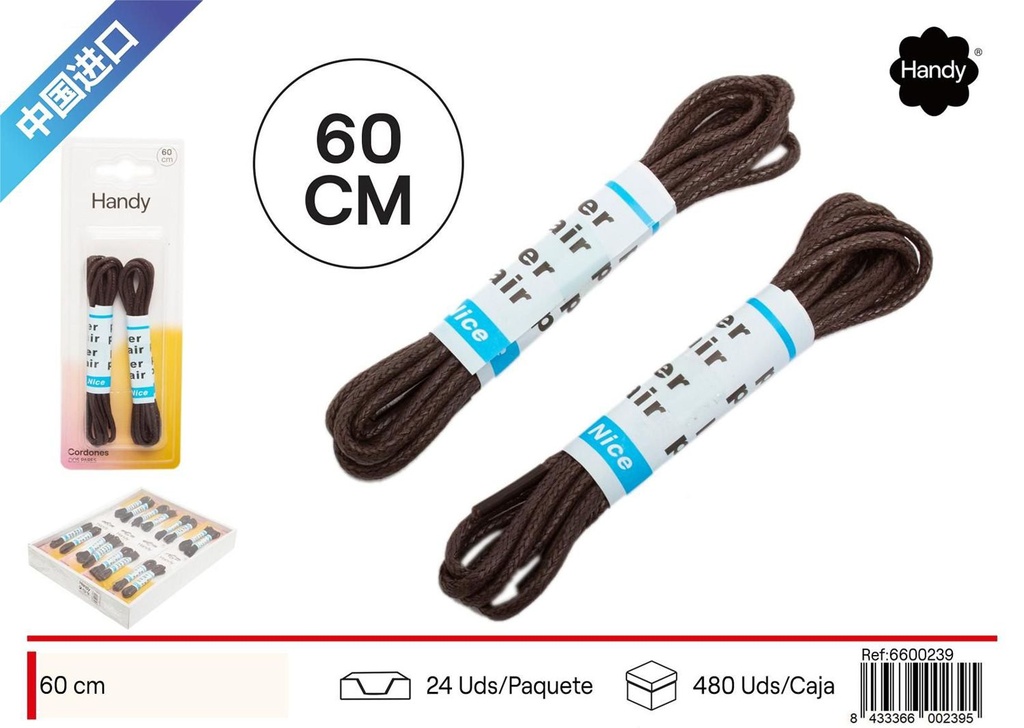 Cordón de zapatos 60cm - Mercería y accesorios