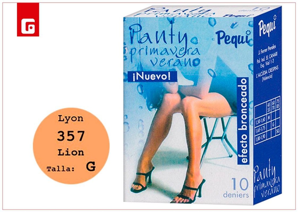 Panty verano Lion T.G - Ropa y accesorios