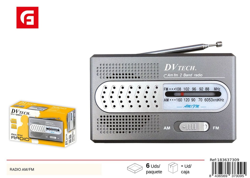 Radio AM/FM - Aparatos de sonido y radios portátiles