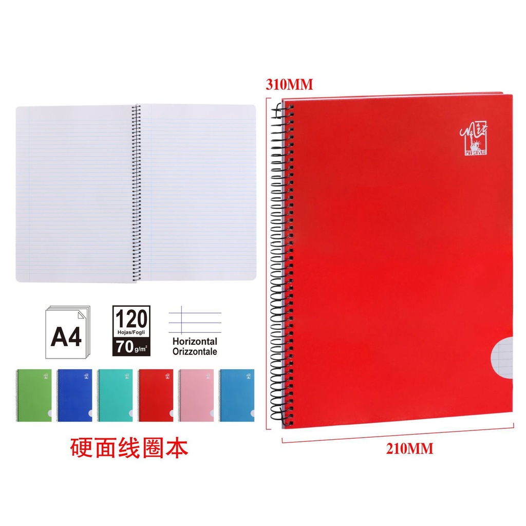 Cuaderno A4 horizontal - Material escolar