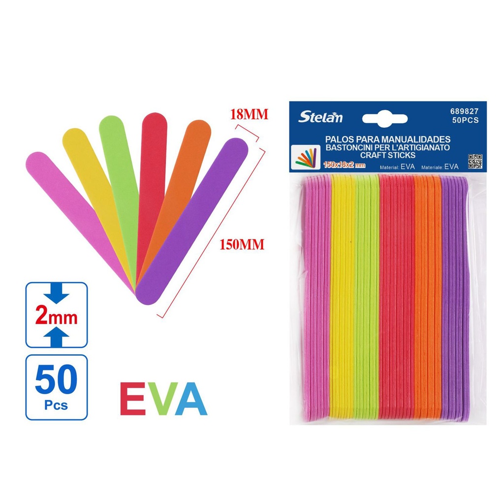 Palos de manualidades EVA 50 pcs - Material de manualidades