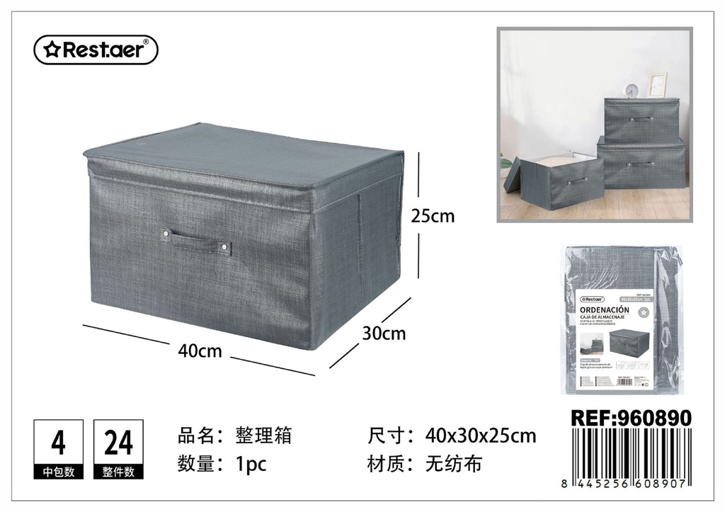 Caja de almacenamiento 40x30x25 cm - Artículos para el hogar