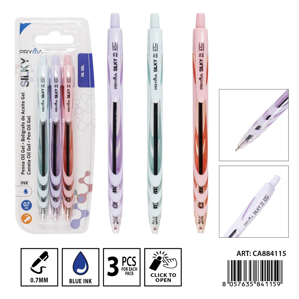 Bolígrafo gel hi pastel 3 pzs - Herramientas de escritura