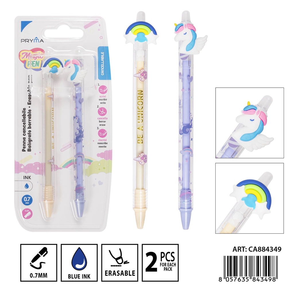 Bolígrafo borrable 0.7mm 2pz - Dos bolígrafos borrables en un pack