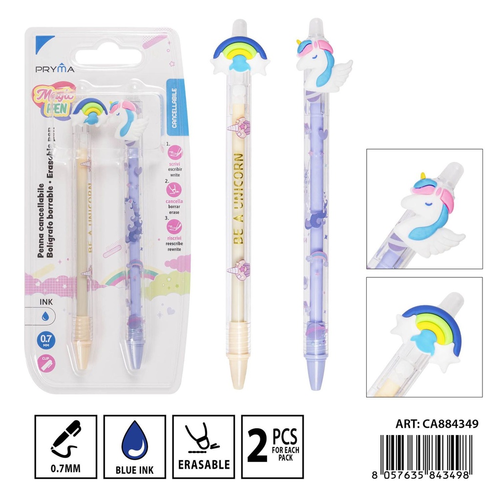 Bolígrafo borrable Magic Pen 0.7 mm 2 piezas - Instrumentos de escritura