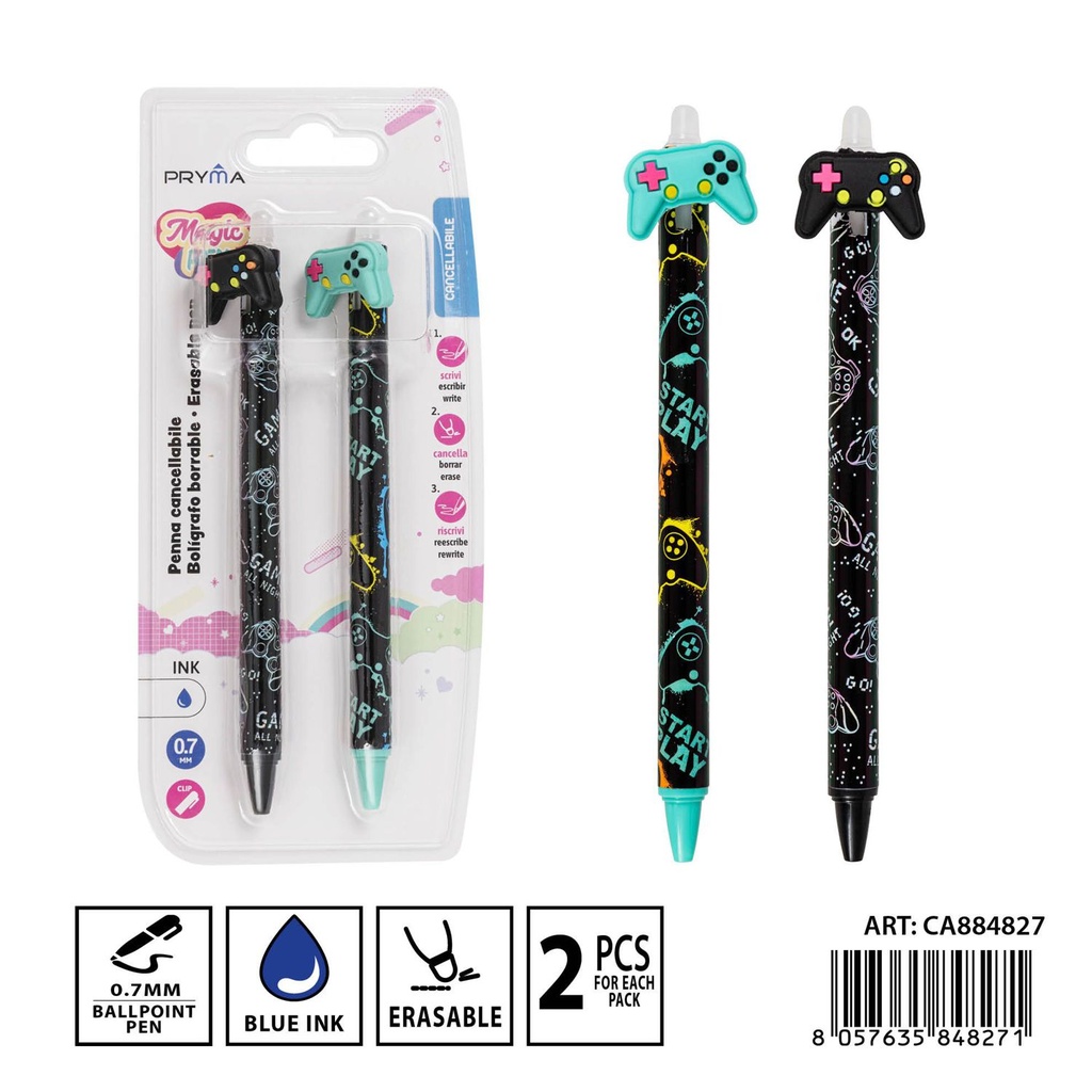 Bolígrafo Magic Pen 0,7mm 2 uds - Borrable y conveniente