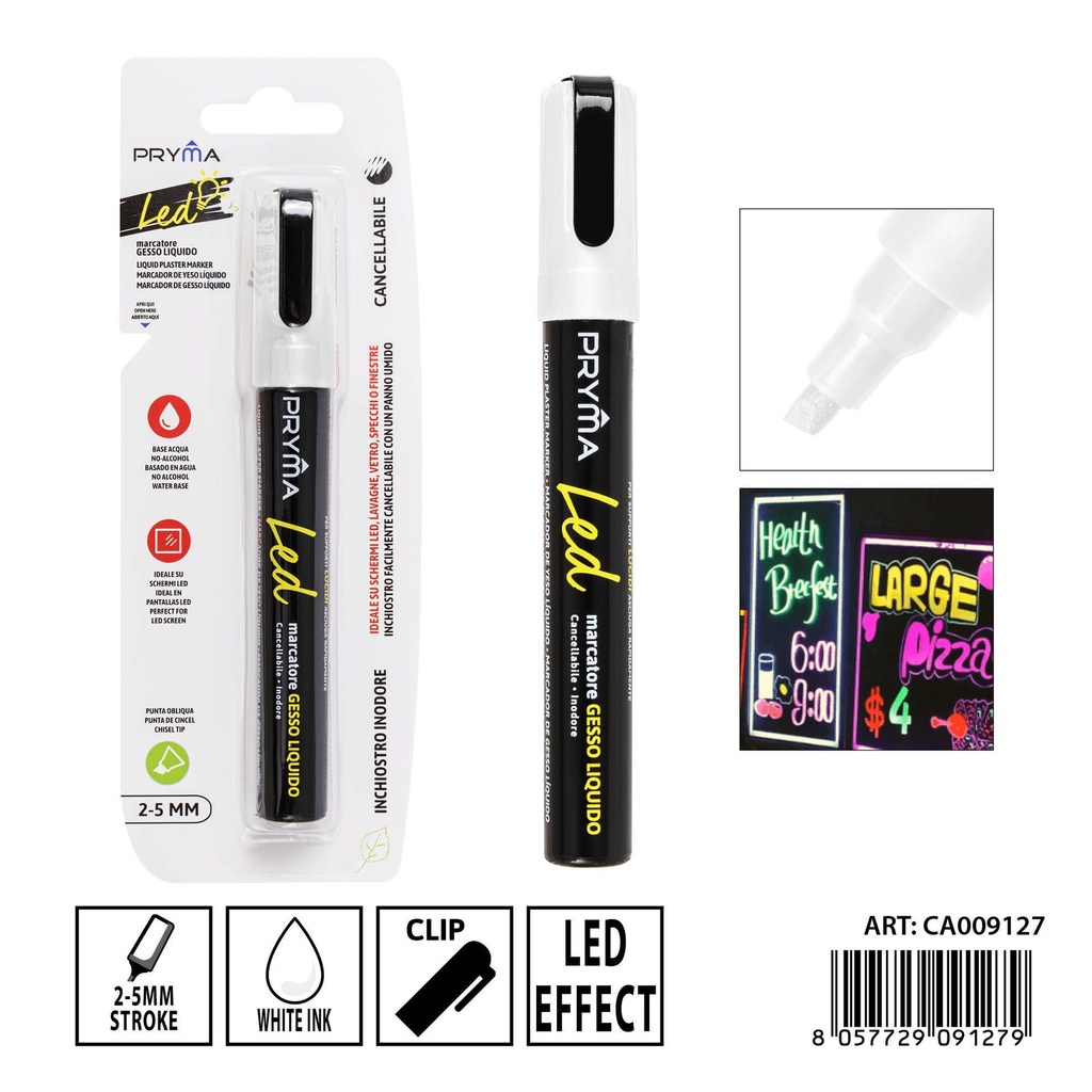 Ratador de tiza líquida 2mm blanco - Utensilios de escritura y oficina