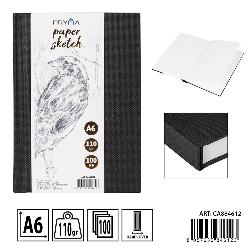 Cuaderno de dibujo A6 110g 200 hojas - Arte y manualidades