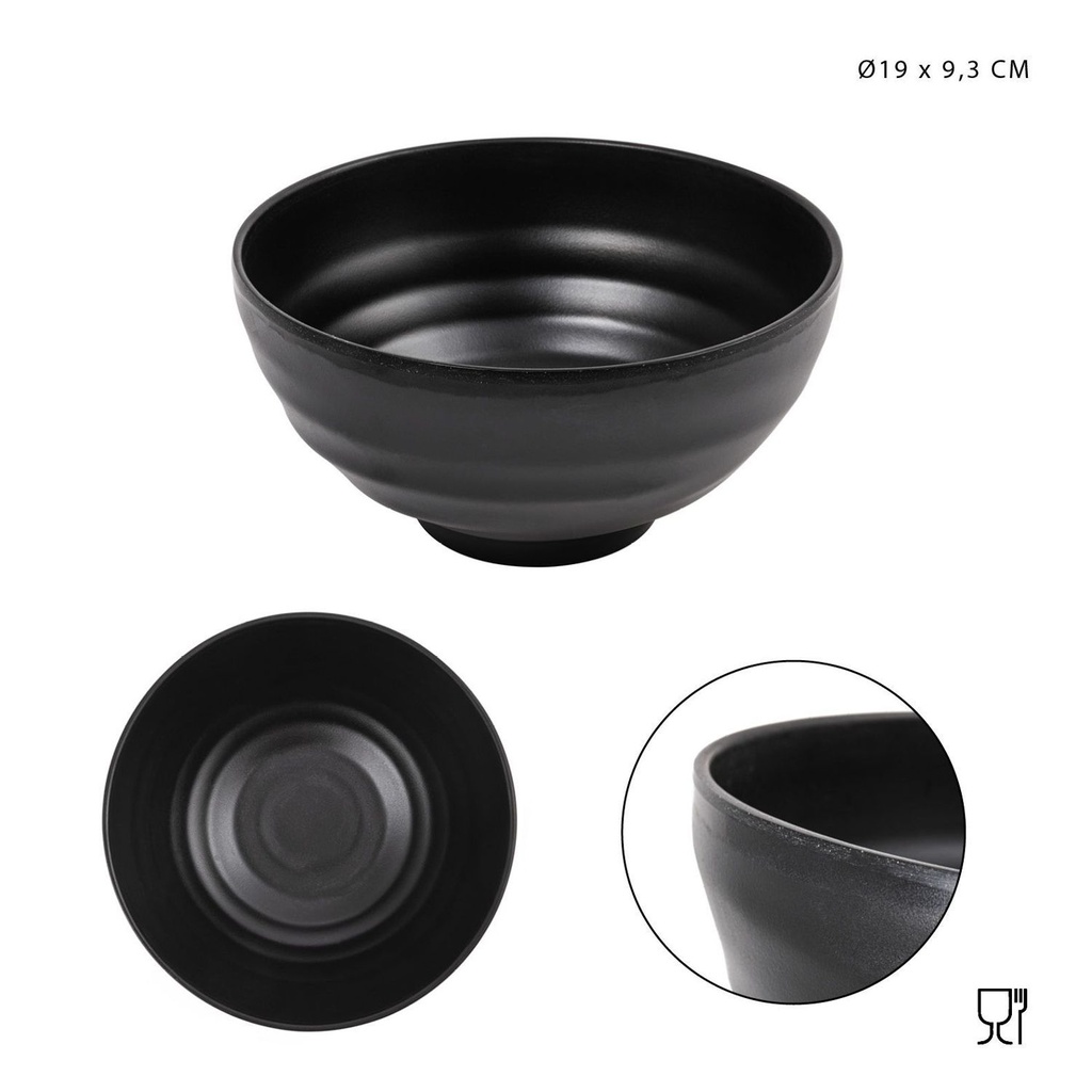 Cuenco melamina redonda D19x9.3cm - Accesorios de cocina