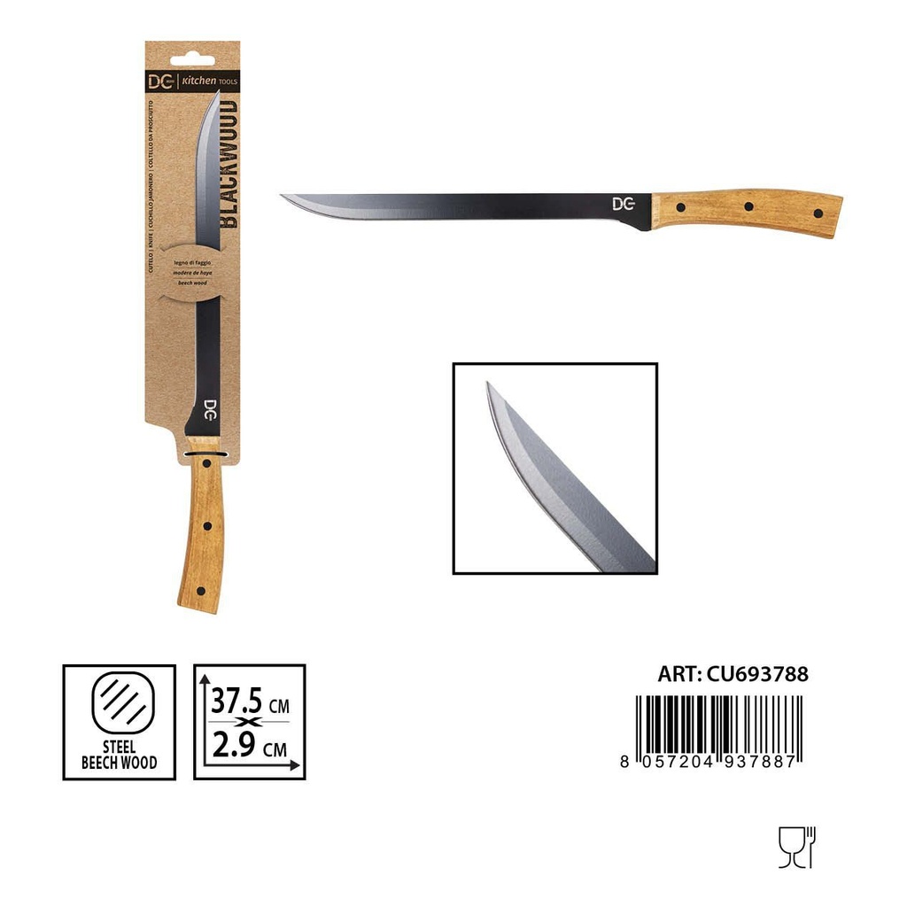 Cuchillo jamonero 37.5x2.9 cm - Utensilios de cocina